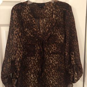 Cheetah Print Blouse
